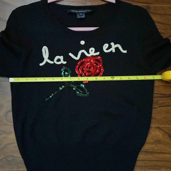 French Connection La vie en sequin detail sweater wool blend in size S - Picture 5 of 11